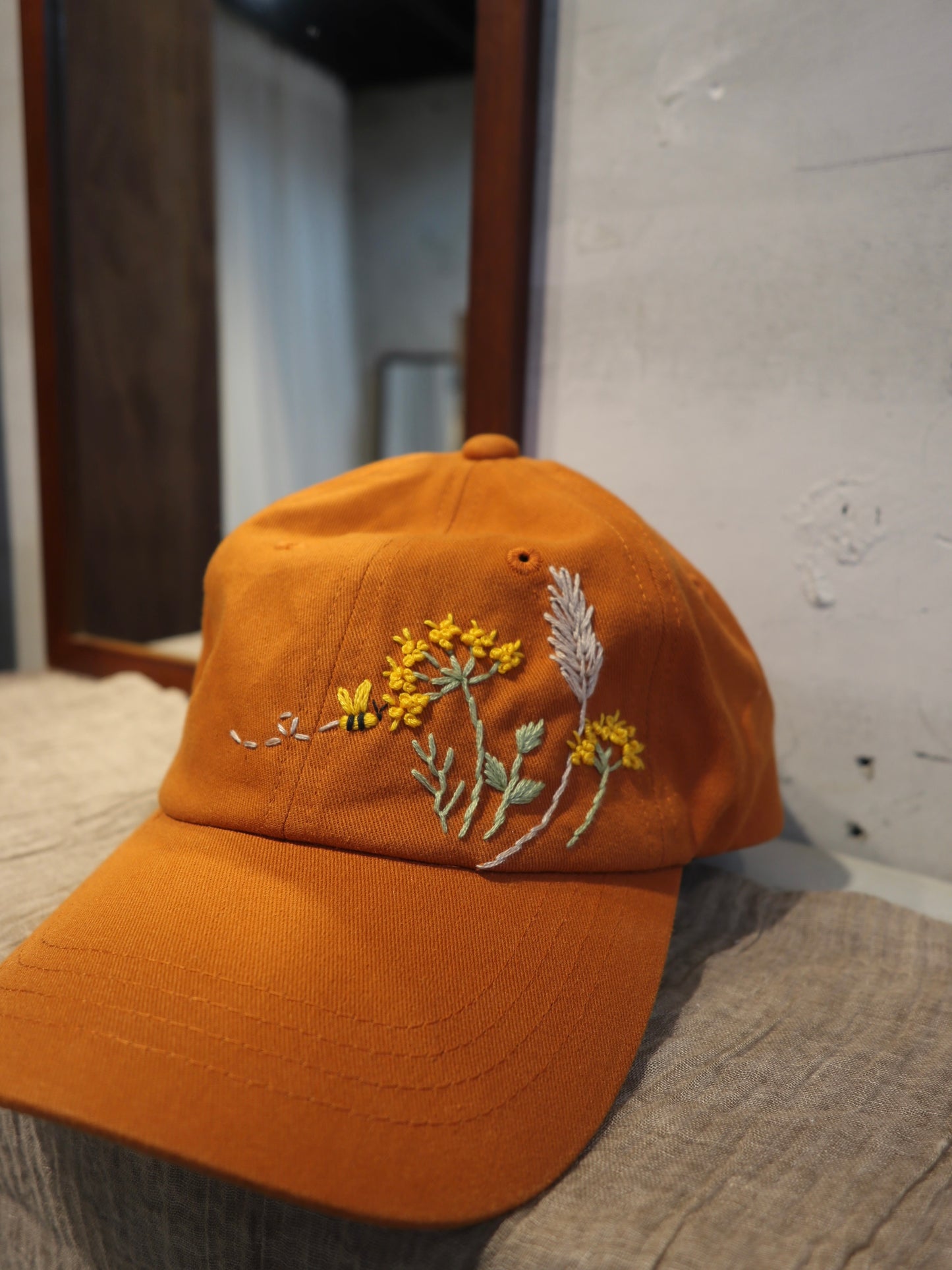 花卉手刺繡棒球帽|Basic Version