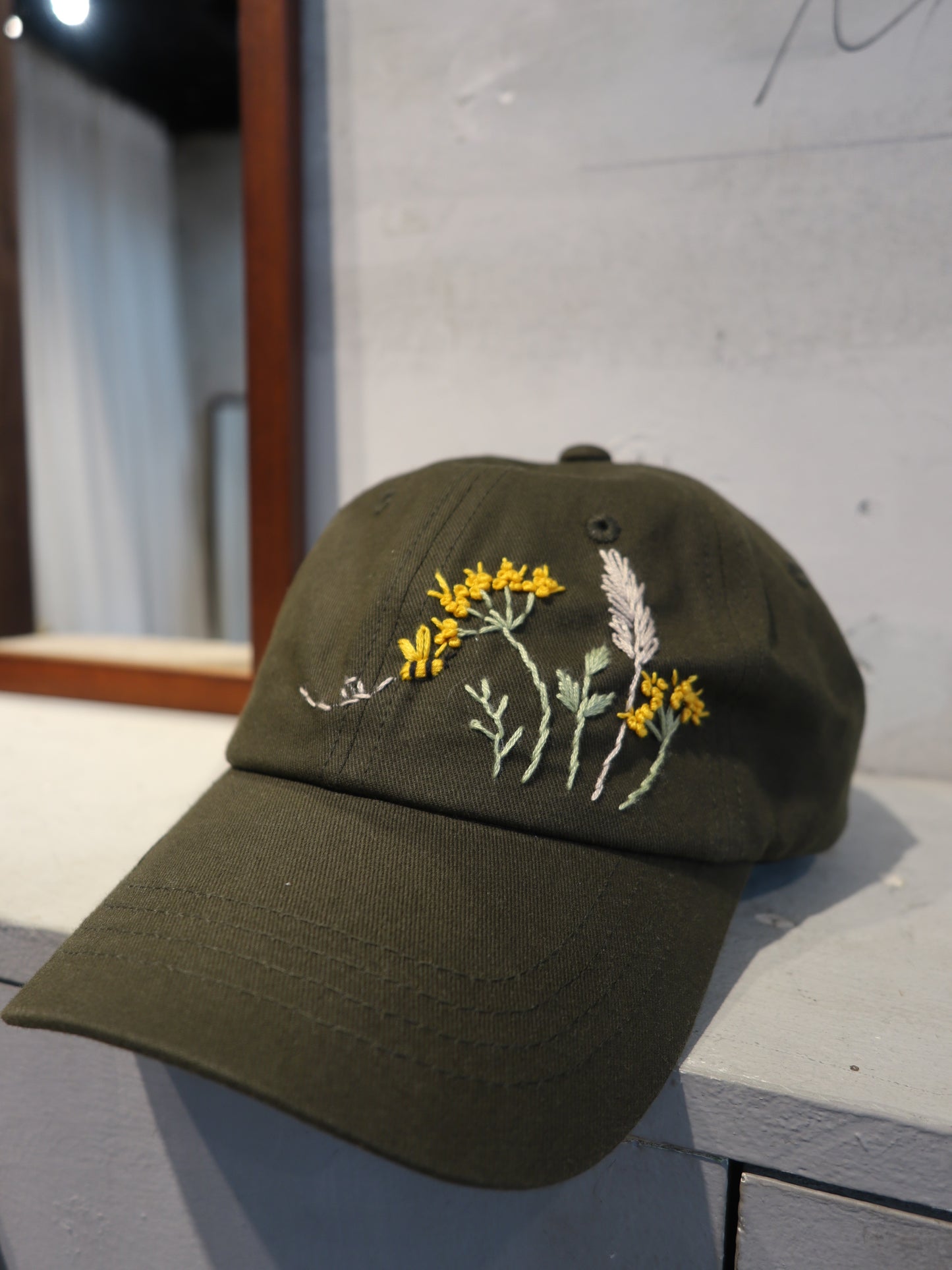 花卉手刺繡棒球帽|Basic Version