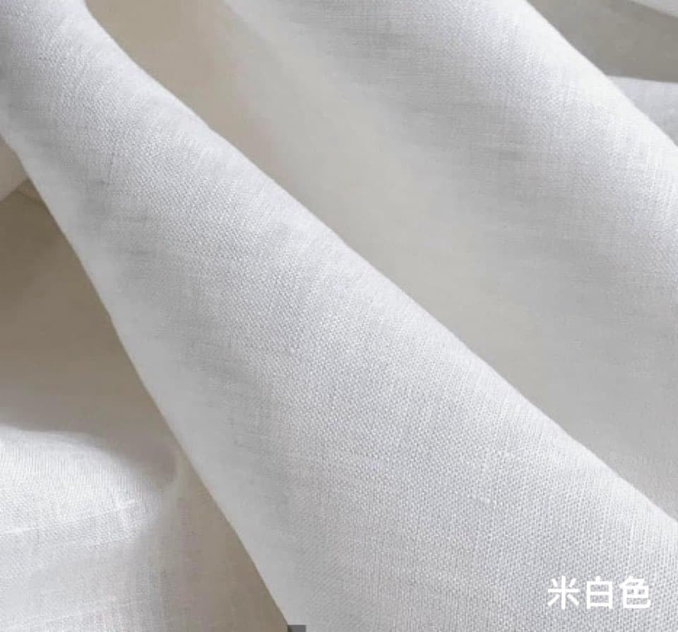 小貓亞麻長袖圓領洋裝|兩面穿設計|米白色