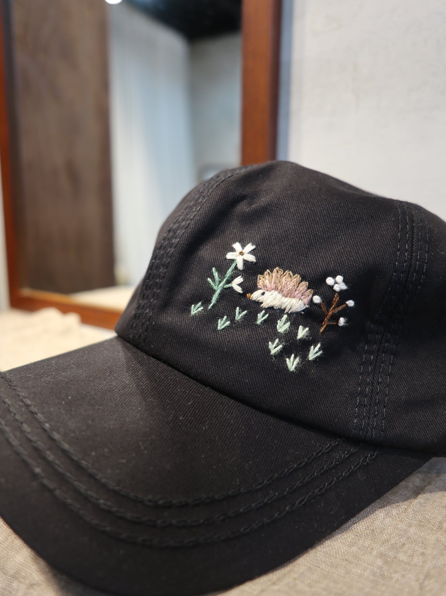 小刺蝟手刺繡棒球帽|Basic Version