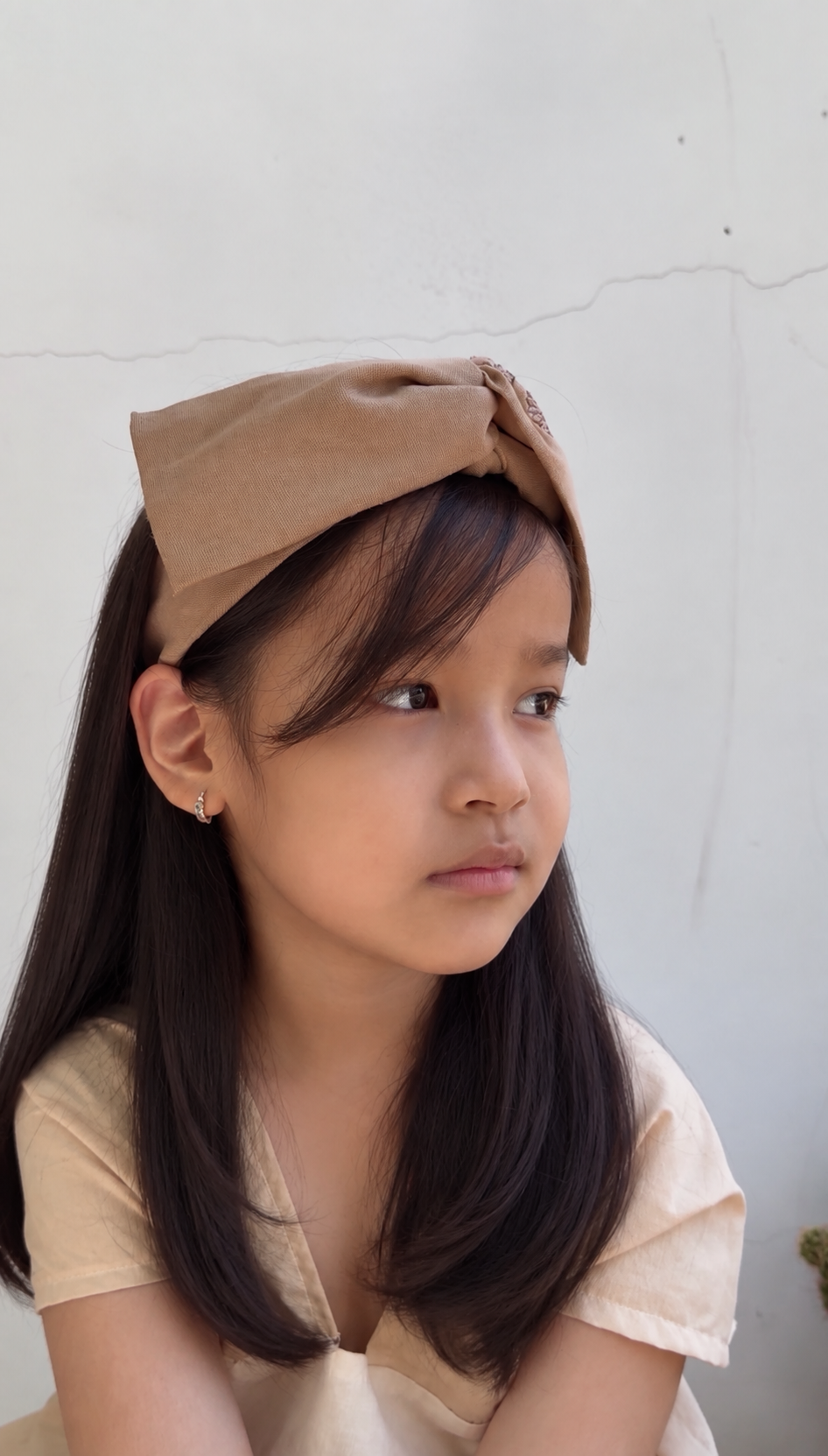 小刺猬交叉型髮箍|單邊刺繡 Hedgehog Cross Headband