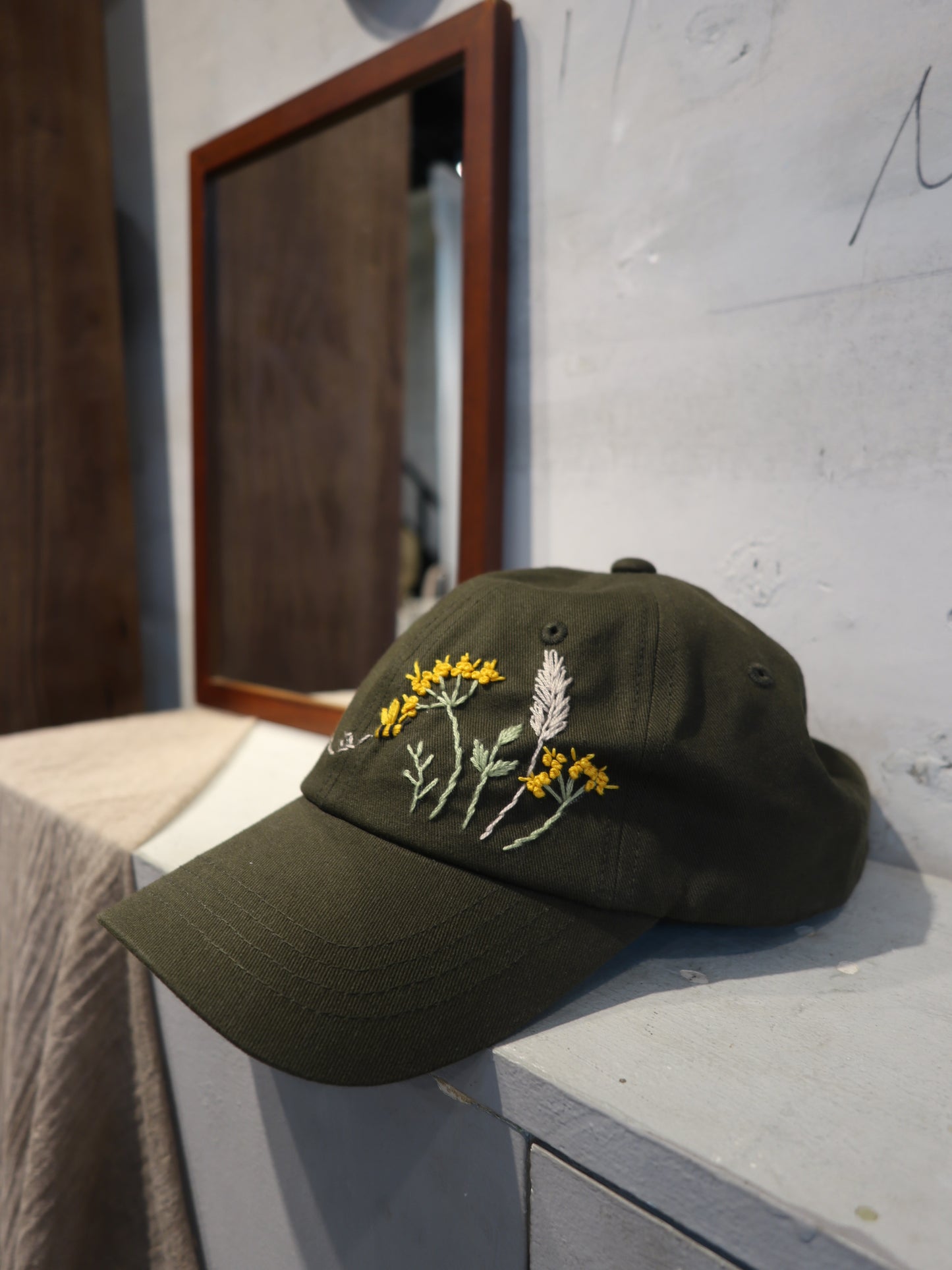 花卉手刺繡棒球帽|Basic Version