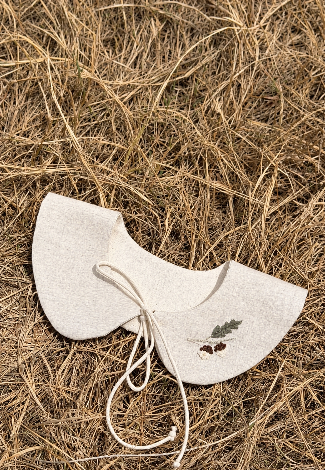 橡子手刺繡彼得潘領片｜小孩款 Little Acorn Peter Pan Collar