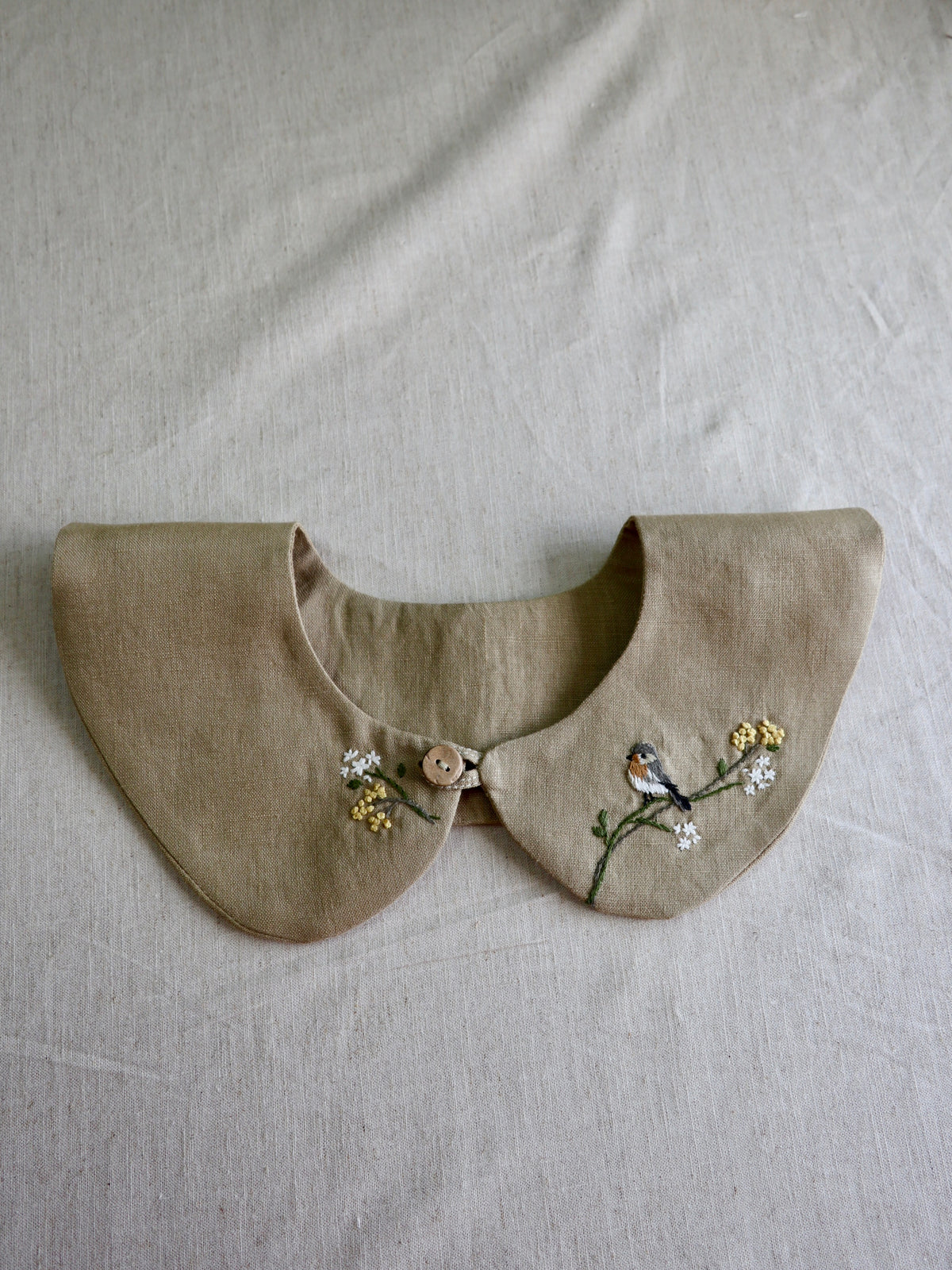 客製手刺繡彼得潘領片｜小孩款