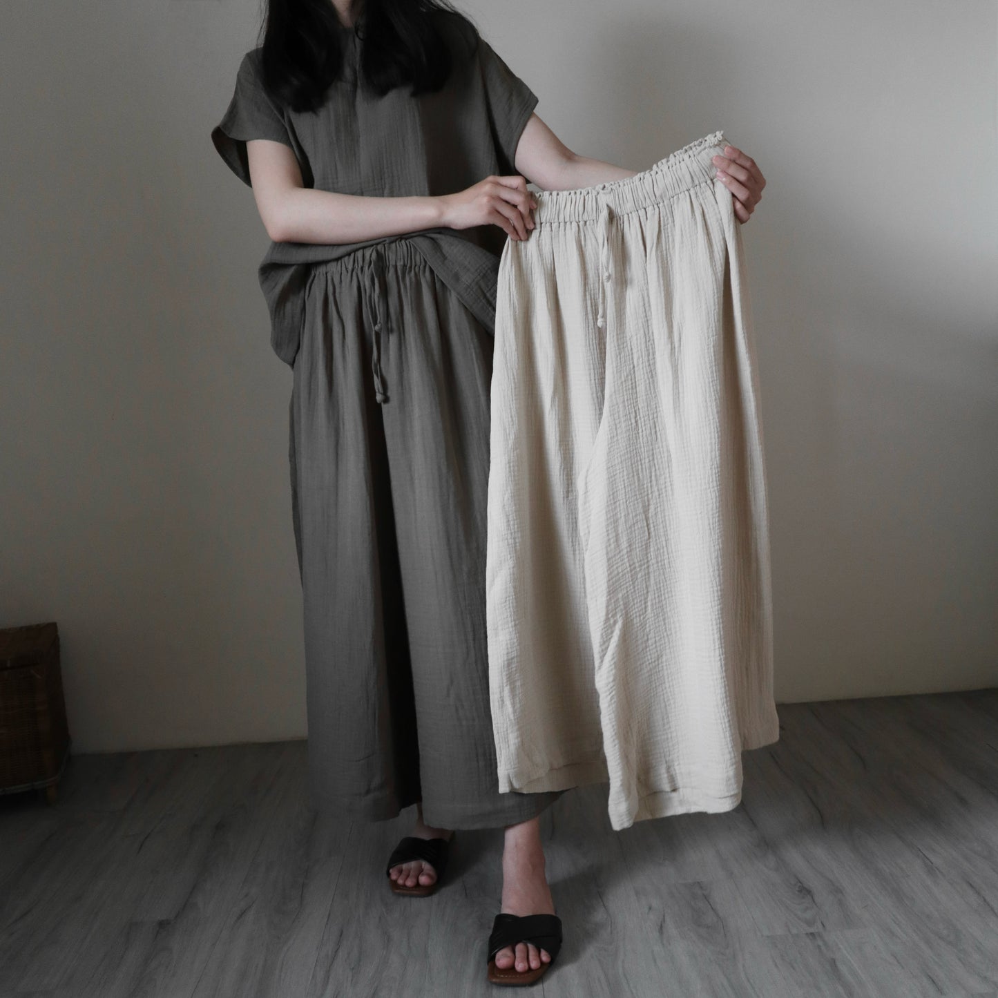 雙層棉紗寬褲|Culottes Pant| Relaxed Collection| An-Concept