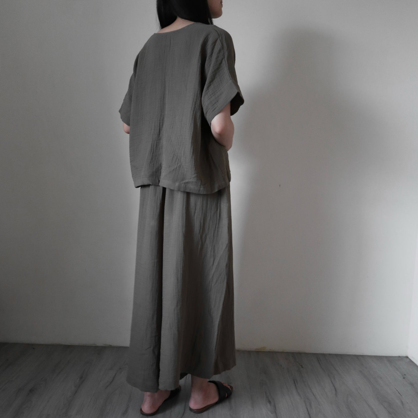 雙層棉紗寬褲|Culottes Pant| Relaxed Collection| An-Concept