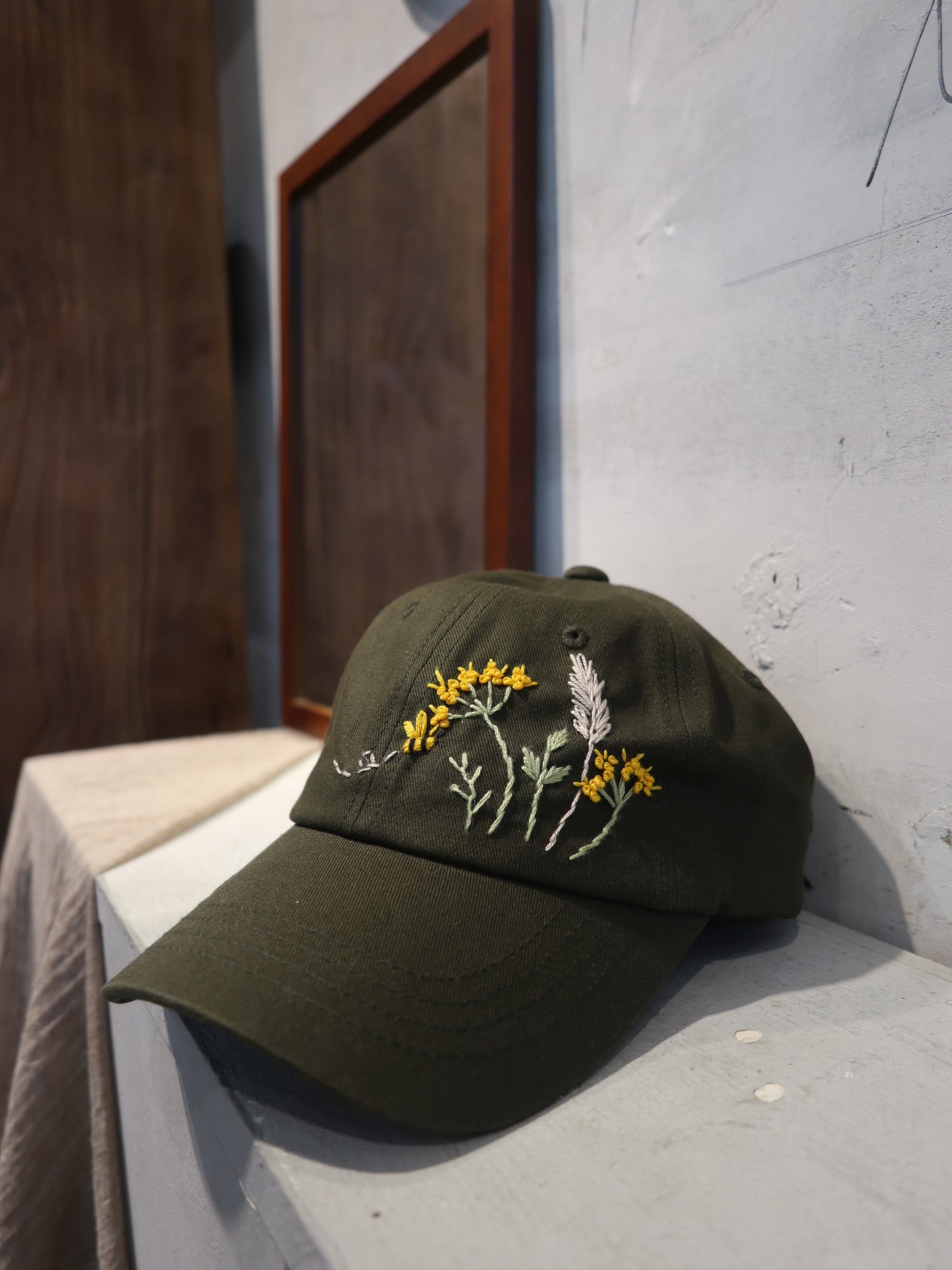 花卉手刺繡棒球帽|Basic Version