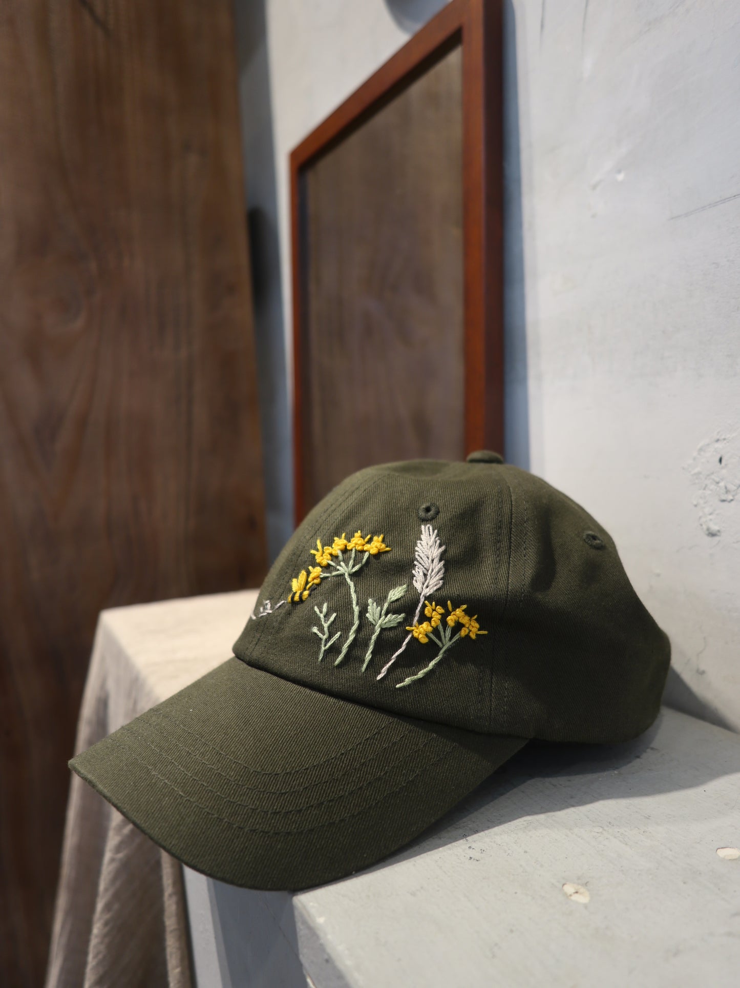 花卉手刺繡棒球帽|Basic Version