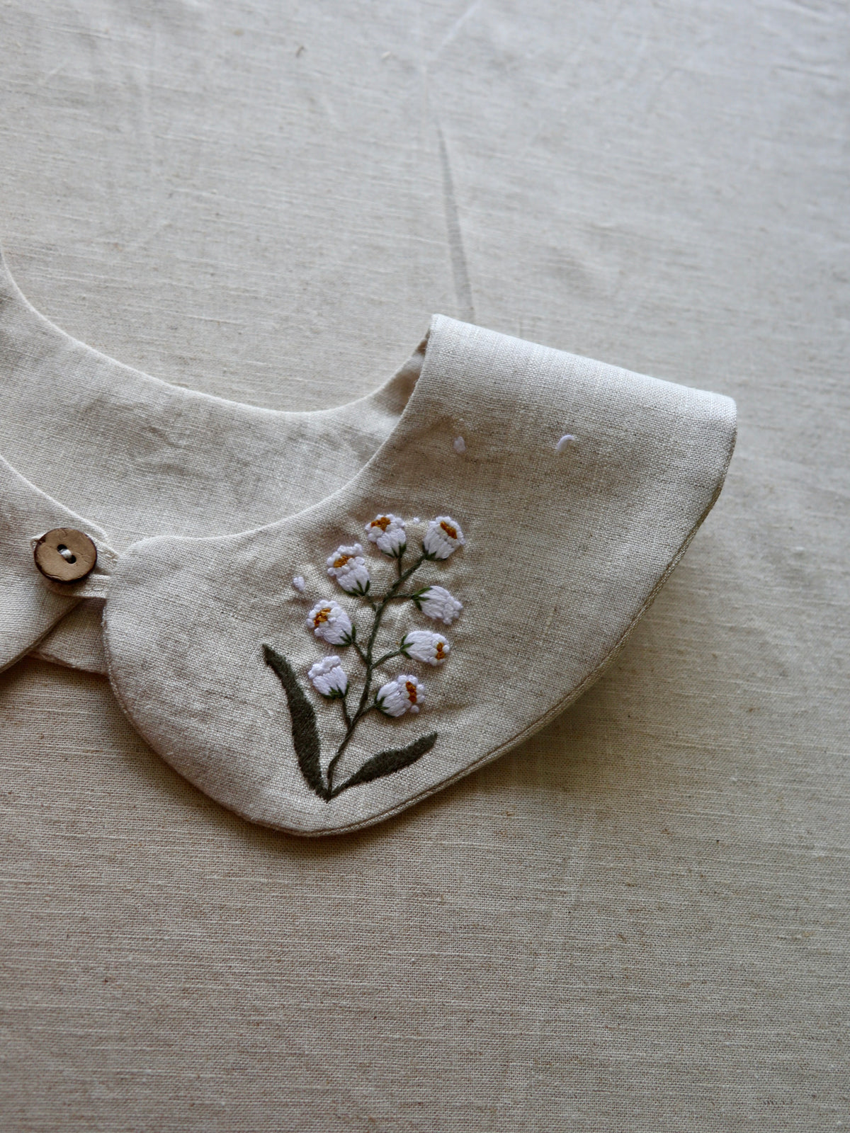 客製手刺繡彼得潘領片｜小孩款