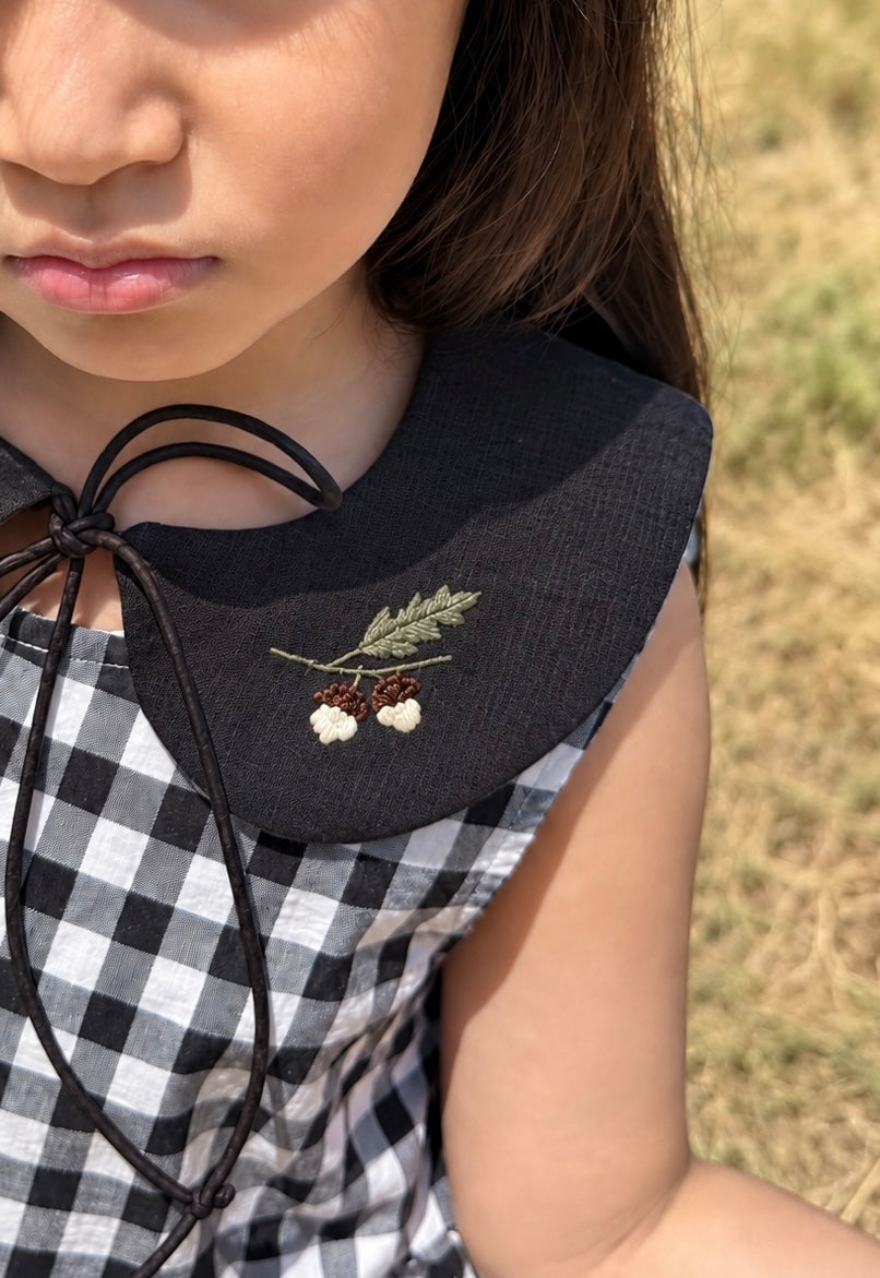 橡子手刺繡彼得潘領片｜小孩款 Little Acorn Peter Pan Collar