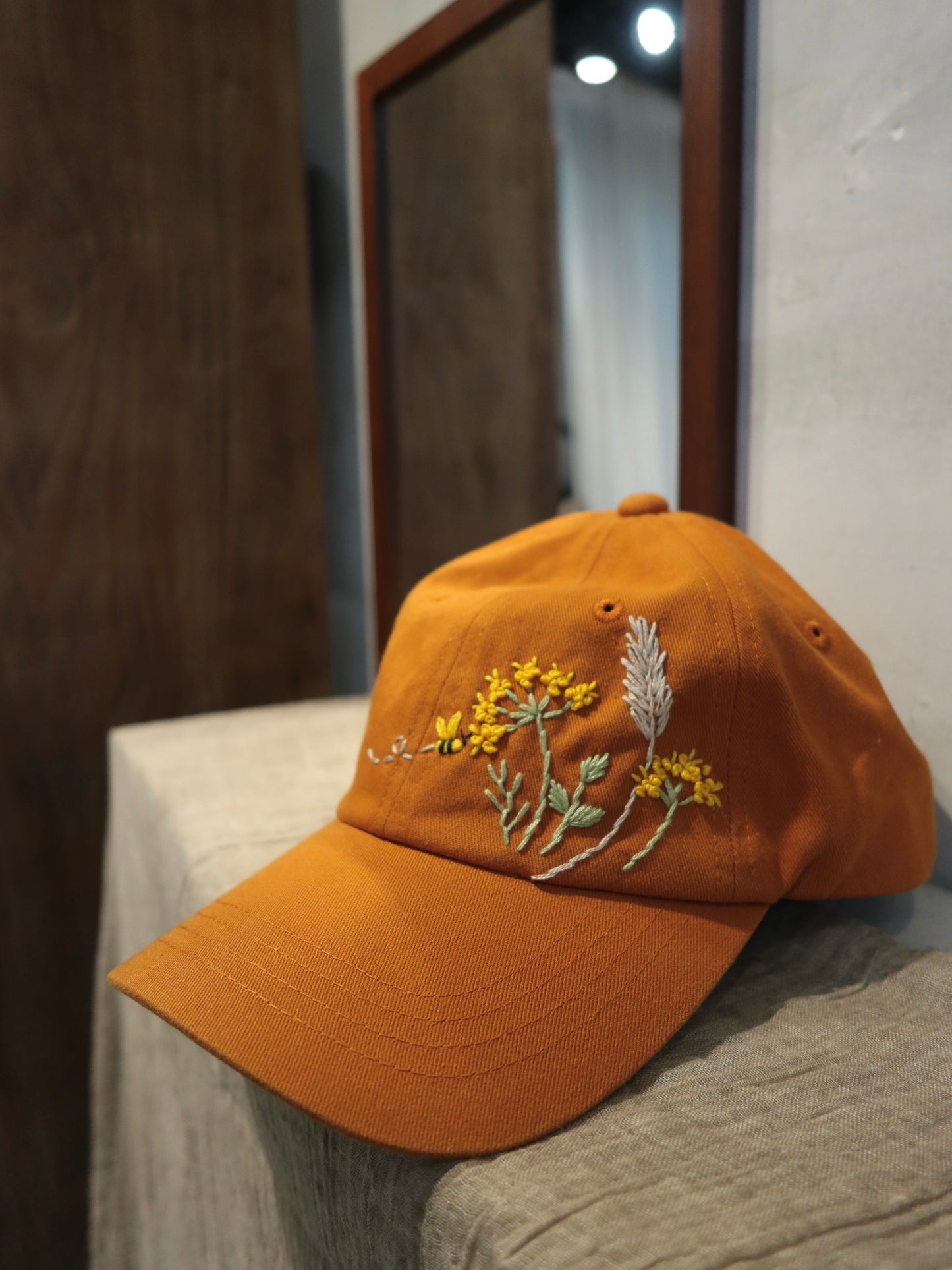 花卉手刺繡棒球帽|Basic Version