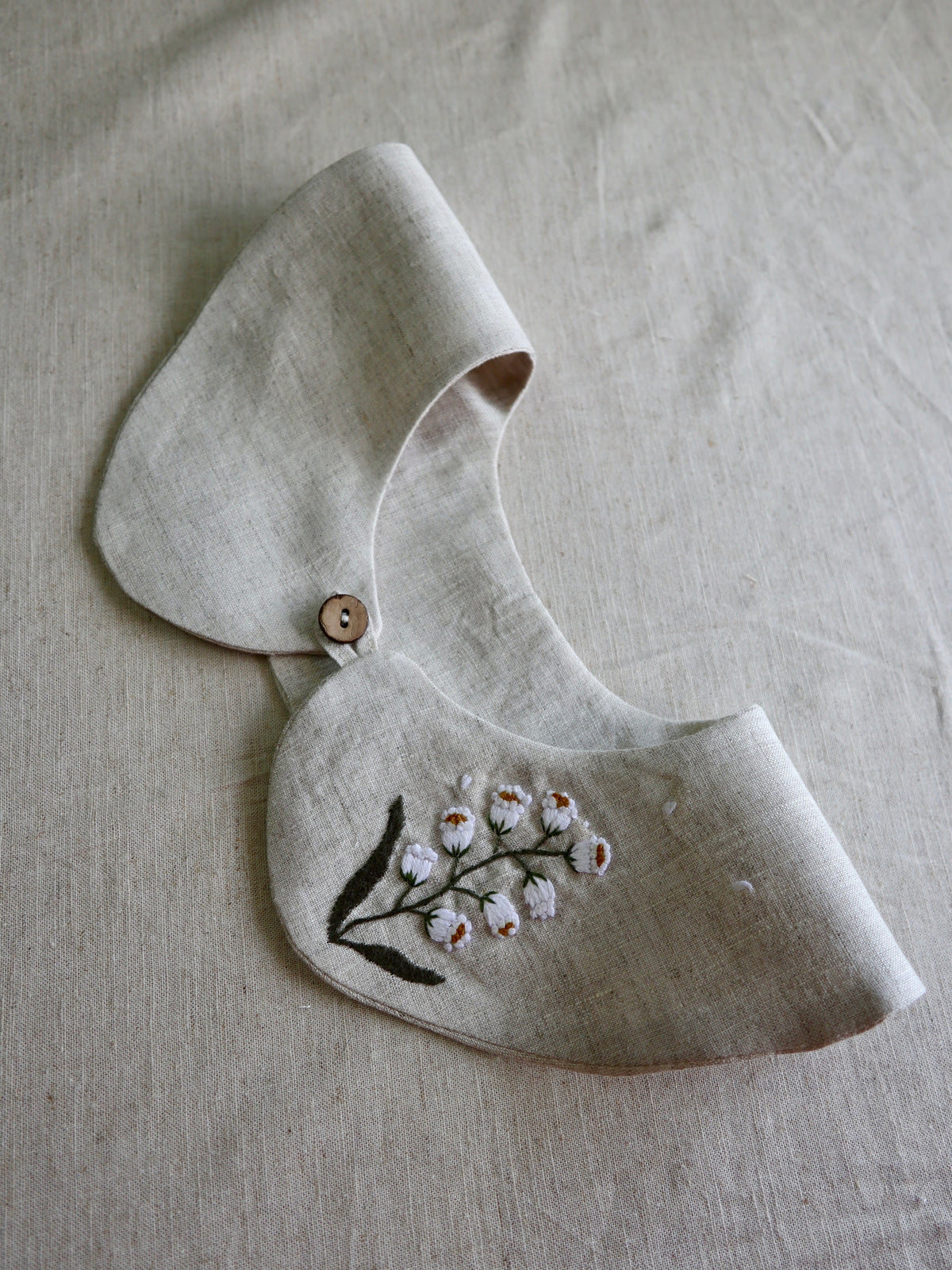 客製手刺繡彼得潘領片｜小孩款