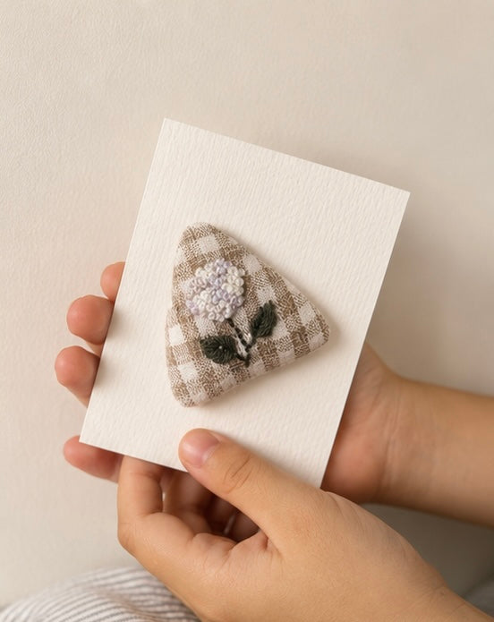 花間手刺繡BB髮夾 ｜小款 Flowers Small Hairclip