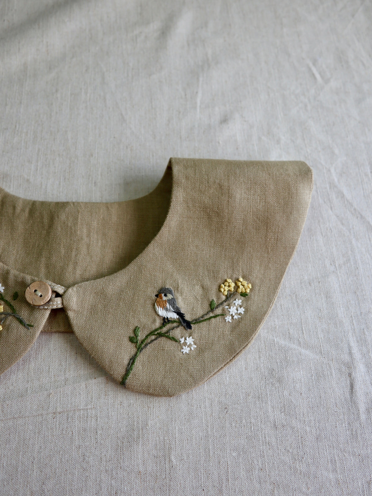 客製手刺繡彼得潘領片｜小孩款