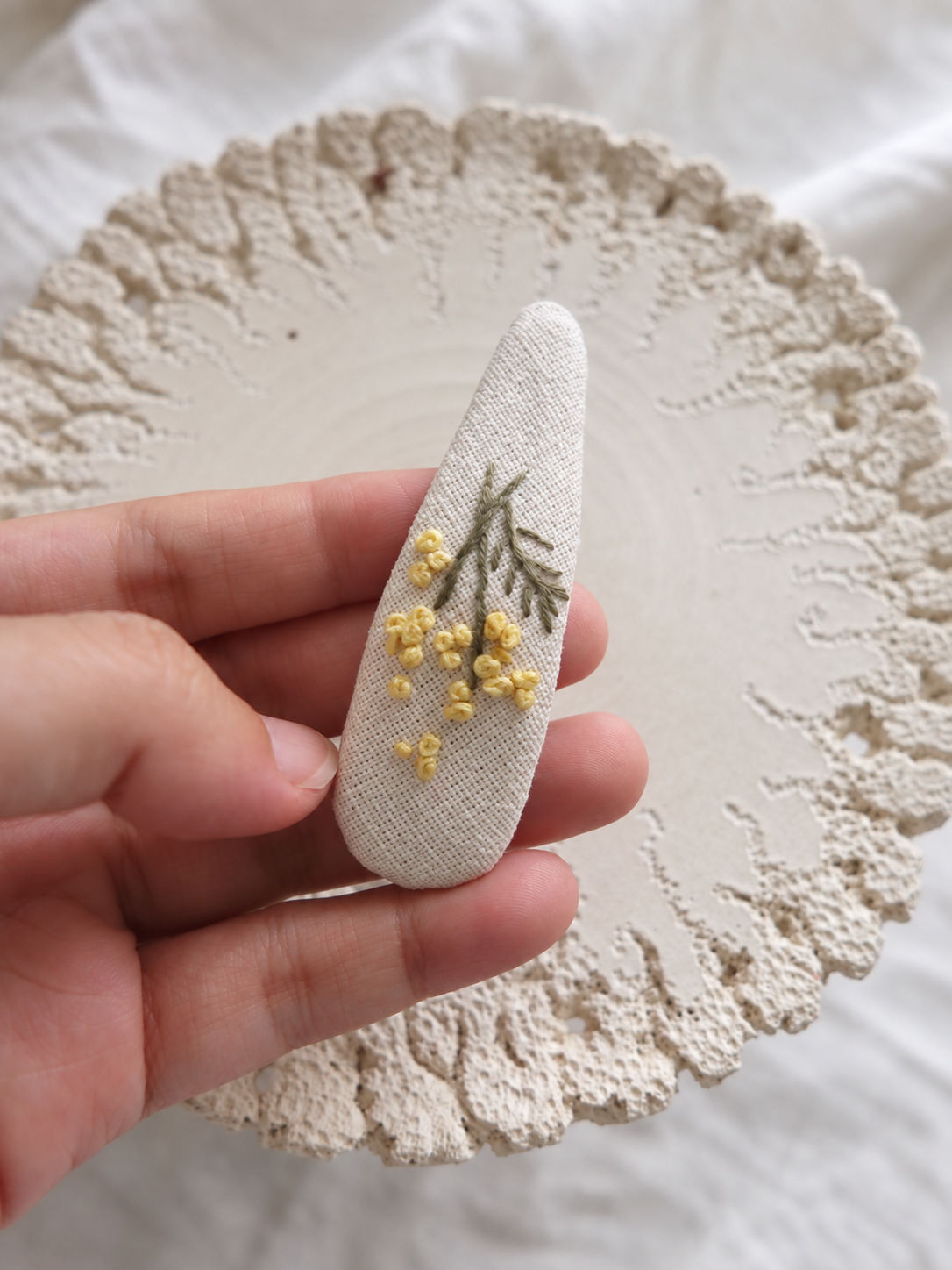 花間刺繡BB髮夾 Among the Flowers Hairclip