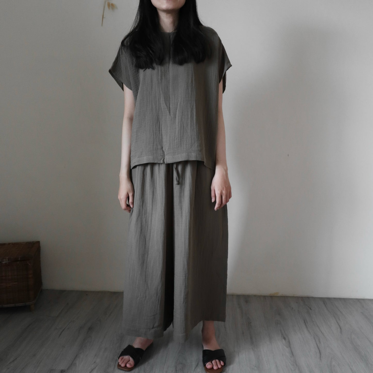 雙層棉紗寬褲|Culottes Pant| Relaxed Collection| An-Concept