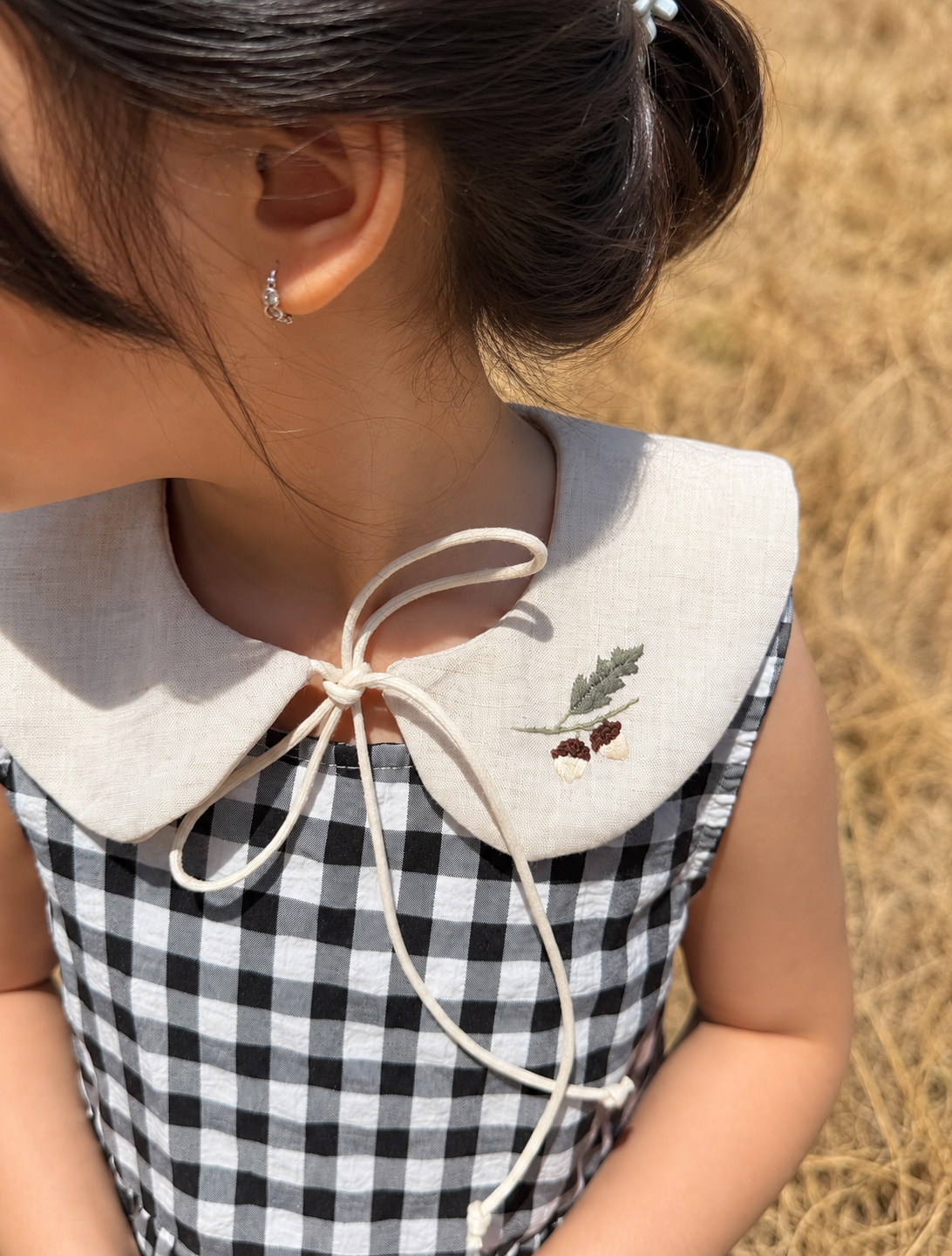 橡子手刺繡彼得潘領片｜小孩款 Little Acorn Peter Pan Collar